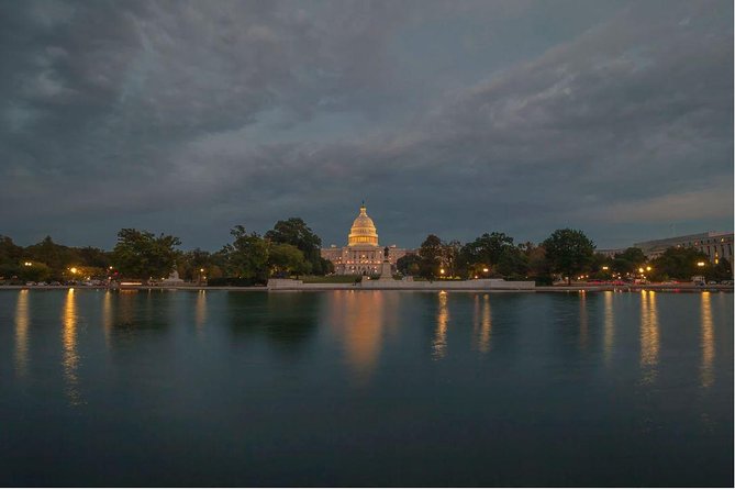 3-4 Hour Private DC City Moonlight Tour by Van - Jefferson Memorial at night: columns, bronze, and easy walking
