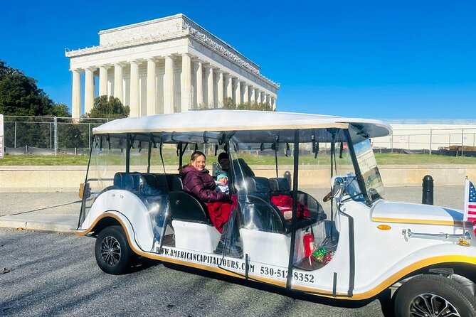 DC Monuments & History Guided E-Cart Tour-Blankets - Washington Monument and the Big-View Lesson