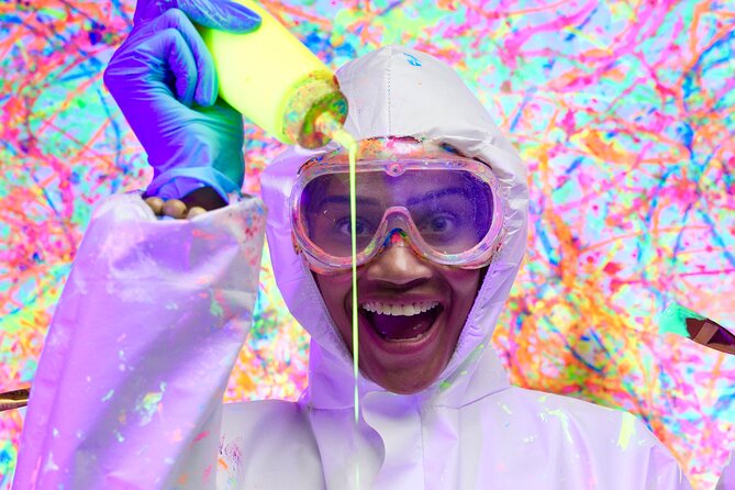 Glow in the Dark Splatter Paint Experience - Check-In at 307 W Baltimore St and the Quick Pre-Game Moment