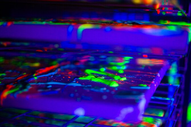 Glow in the Dark Splatter Paint Experience - How the Splatter Paint Process Works for Real First-Timers