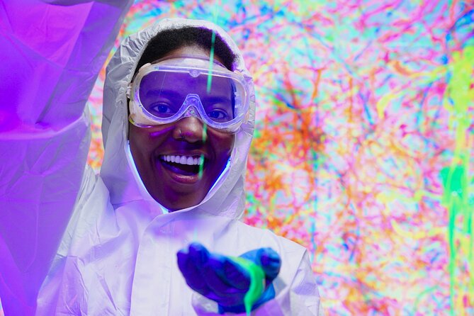 Glow in the Dark Splatter Paint Experience - Your Playlist Turns a Class Into a Personal Night Out
