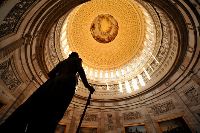 Guided Capitol Hill with US Capitol and Library of Congress Entry - Entering the US Capitol: security, headsets, Rotunda, Crypt, and Statuary Hall