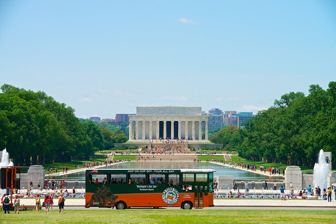Hop-On Hop-Off 21 Stop Trolley Tour + Arlington Cemetery Tour - National Archives and the Navy Memorial area