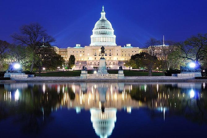 Narrated Boat Cruise & DC Bus Tour with 10 Stops, Entry Tickets - Arlington War Memorials: Marines and Air Force from across the river