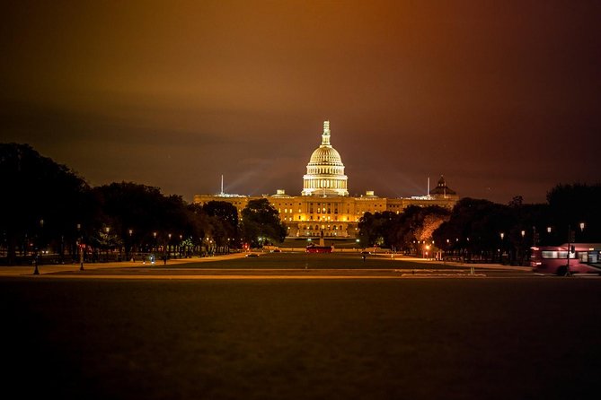 National Mall Monuments Night Tour with 10+ Stops, Entry Tickets - WWII and Korean War memorials: names you notice more at night