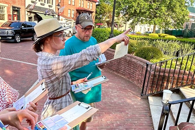 Outdoor Painting Activity with a Local Artist in Annapolis - 90 minutes at the Maryland State House, with paint instead of lines