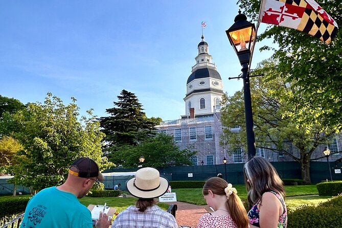 Outdoor Painting Activity with a Local Artist in Annapolis - Stop 1, the Maryland State House: how you turn a landmark into paint