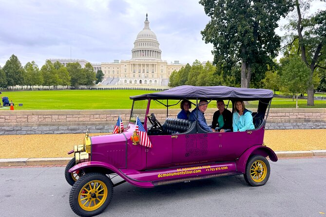 Public or Private DC Moonlight Tour by E-Cart or Vintage Car - Washington Monument: Fast View, Ticket Choice Matters