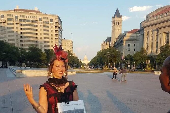 The "Madams of DC" Guided Walking Tour - A drink break outside the IOOF Temple, where women and arts mattered