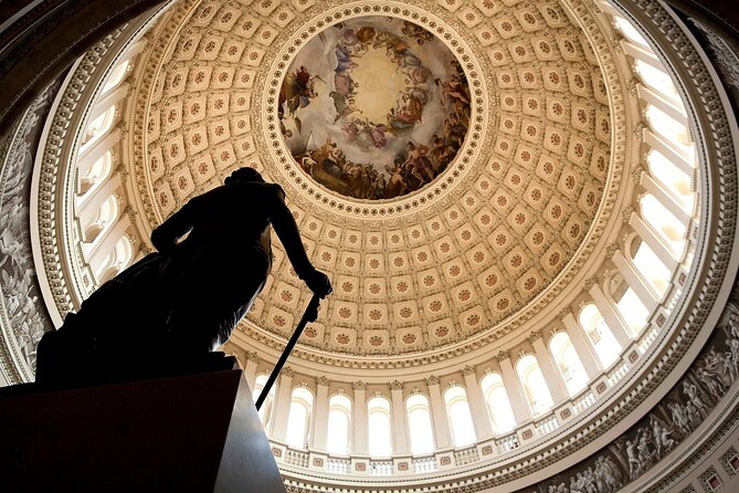 U.S. Capitol Tour with Library of Congress or Capitol Museum - Entering the U.S. Capitol with headsets, security, and an orientation film