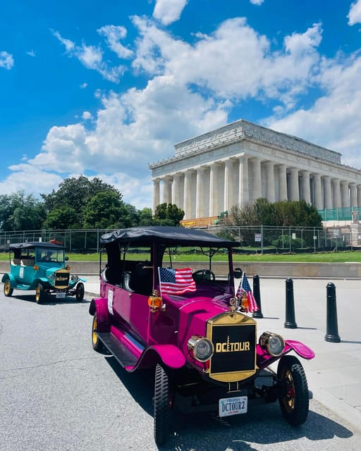Washington, DC: Day & Night Electric Cart & Vintage Car Tour - Getting on board at 515 15th St NW, plus downtown pickup