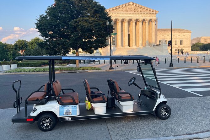 Washington DC Legend Cart Shuttle Evening Tour - Open-air golf cart comfort, plus a small-group max of 7