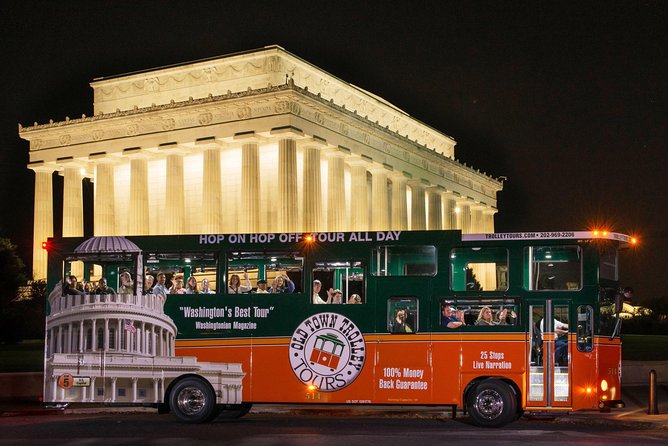 Washington DC Monuments by Moonlight Tour by Trolley - Washington Monument and the White House: iconic drive-by views from the trolley