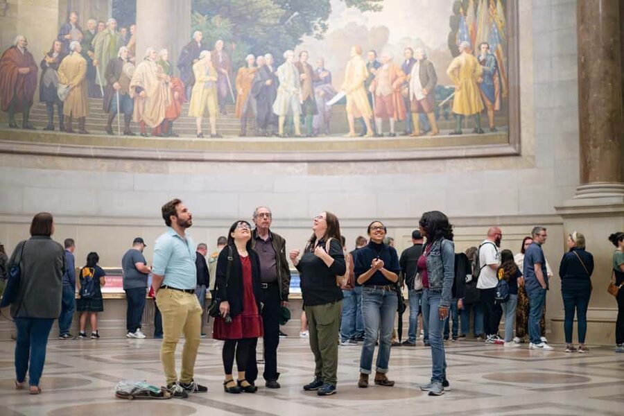 Washington DC: National Archives and US Capitol Guided Tour - National Archives: first entry, Rotunda focus, and murals you should not skip