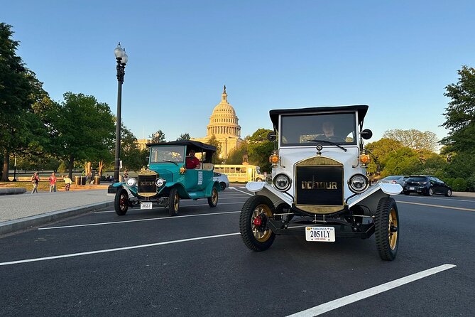 Washington DC Sightseeing Tour by Electric cart or Vintage Car - Getting Around DC in Style, Model T Comfort vs Electric Cart Ease